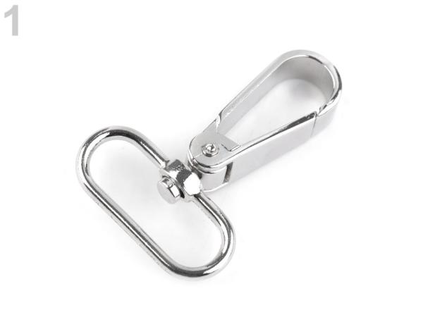 Metall Karabiner 32 mm Nickel